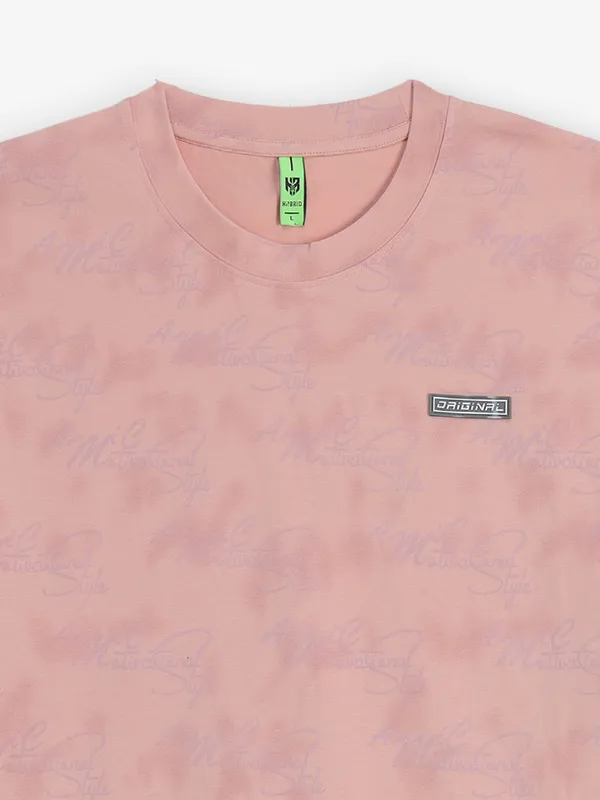 HIBRID printed onion pink cotton t-shirt