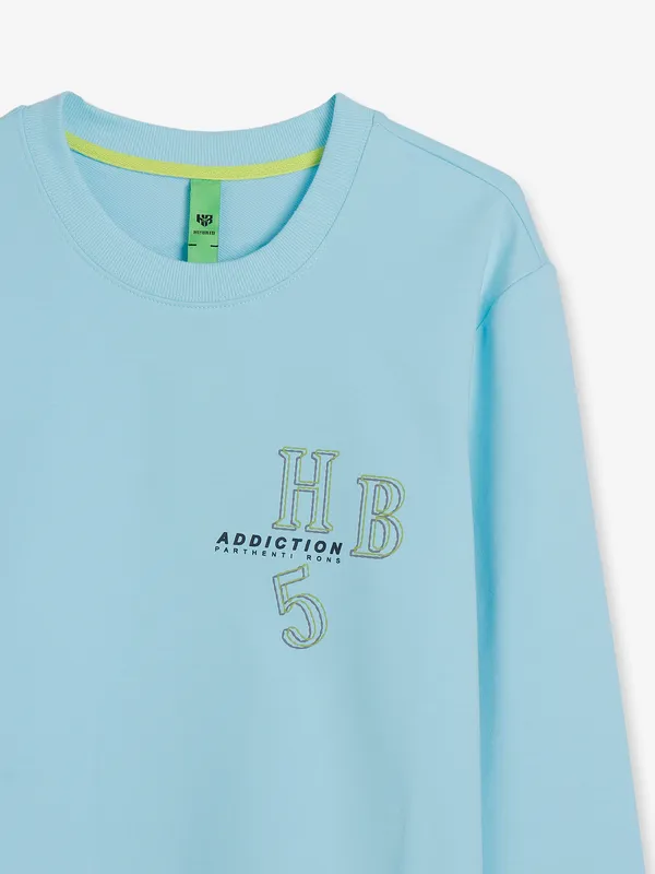 Hibrid sky blue cotton t shirt
