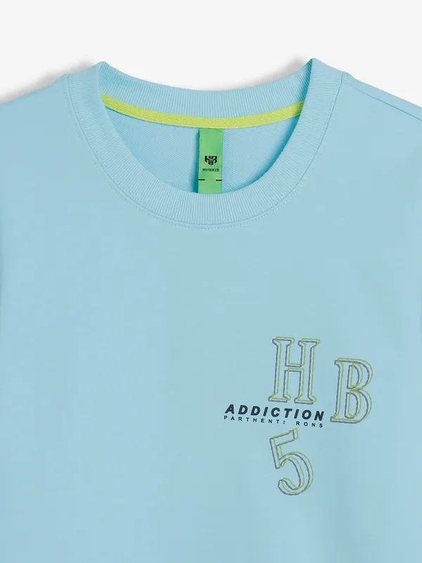 Hibrid sky blue cotton t shirt