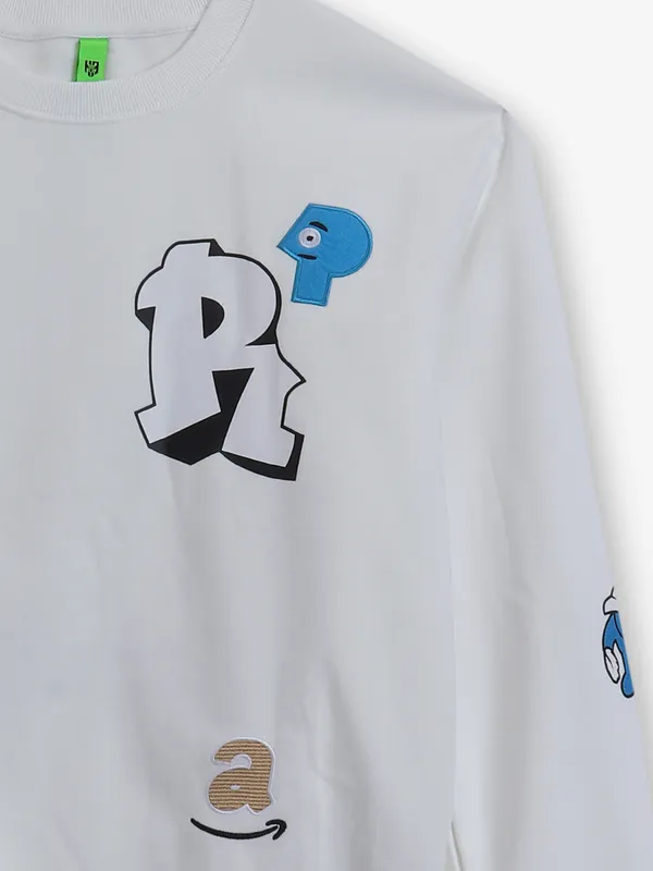 HYBRID cotton white polo t-shirt