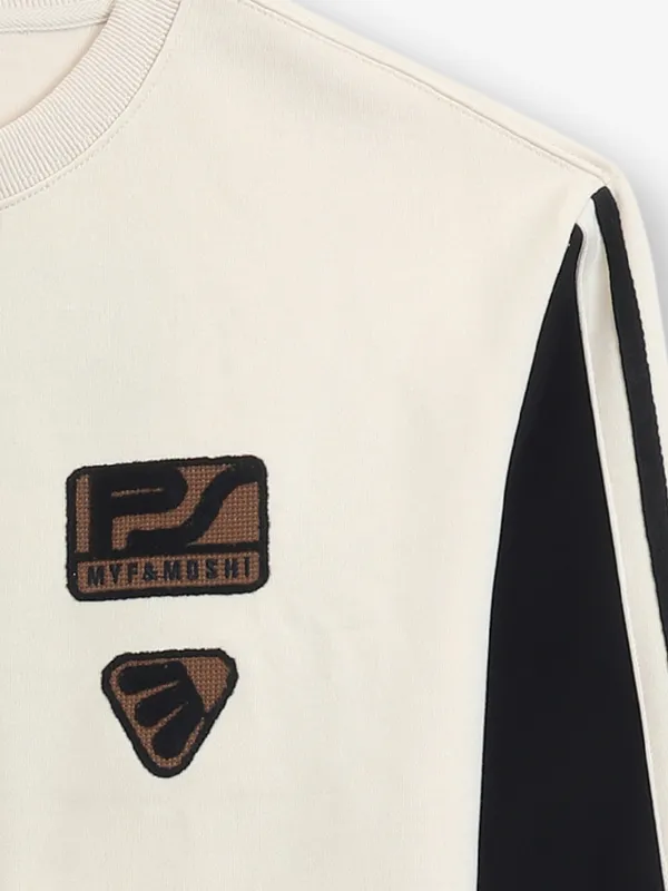 HYBRID off white full sleev cotton t-shirt