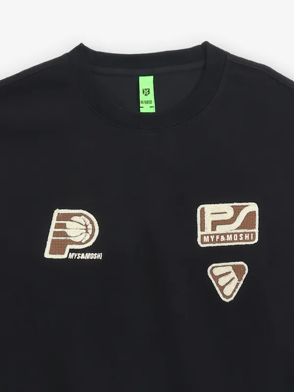 HYBRID printed black and off white t-shirt