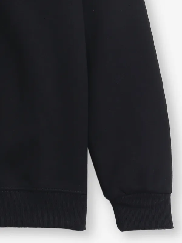 HYBRID printed cotton black t-shirt