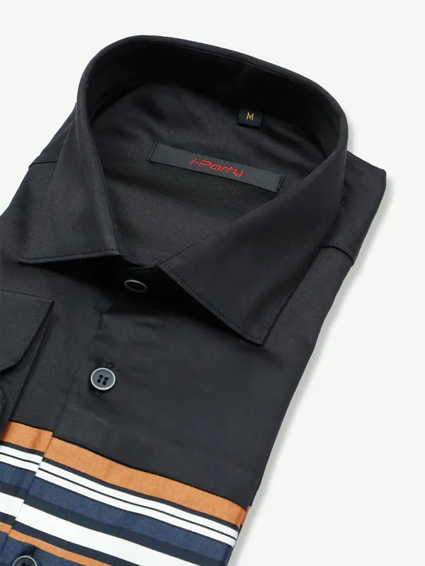 I Party black cotton shirt