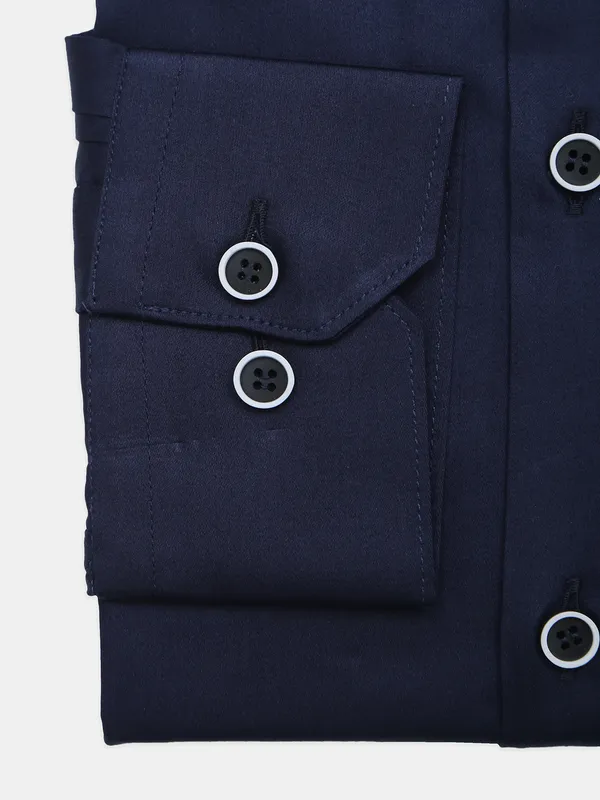 I Party blue color solid pattern shirt