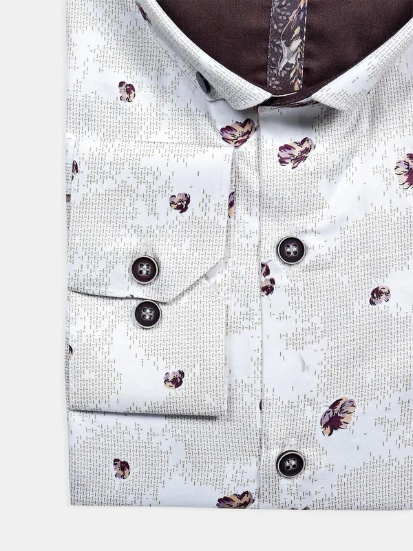 I Party cream color printed shirt