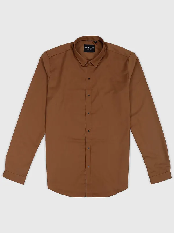 I Real basic brown hued shirt