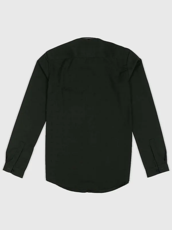 I Real bottle green printed shirt