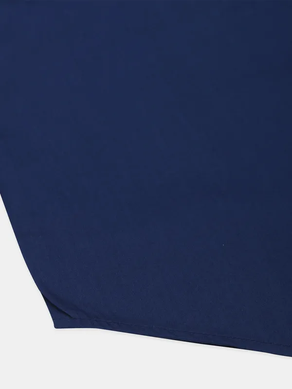 I-Real casual wear solid navy shirt for men
