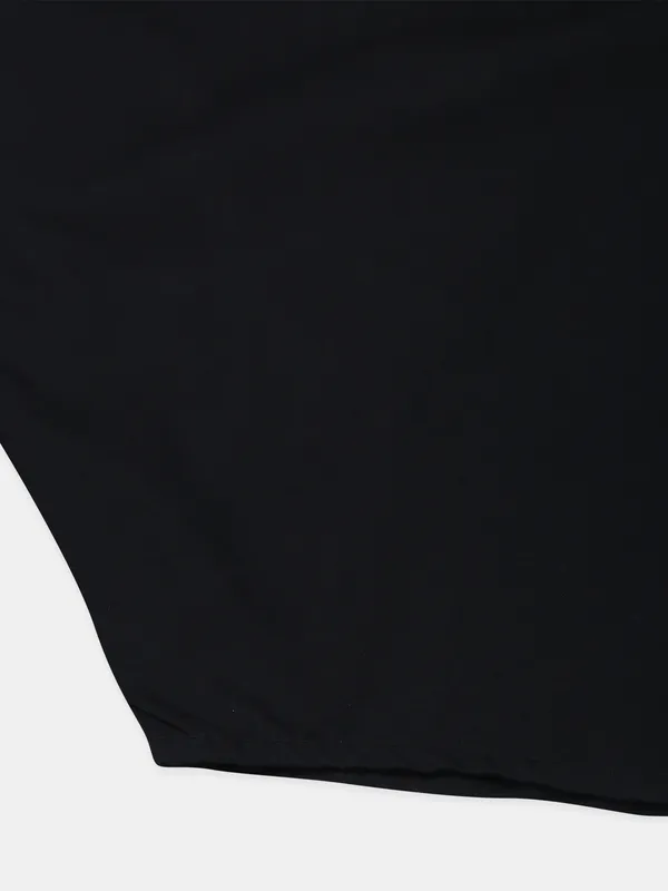 I-Real solid black casual shirt for mens