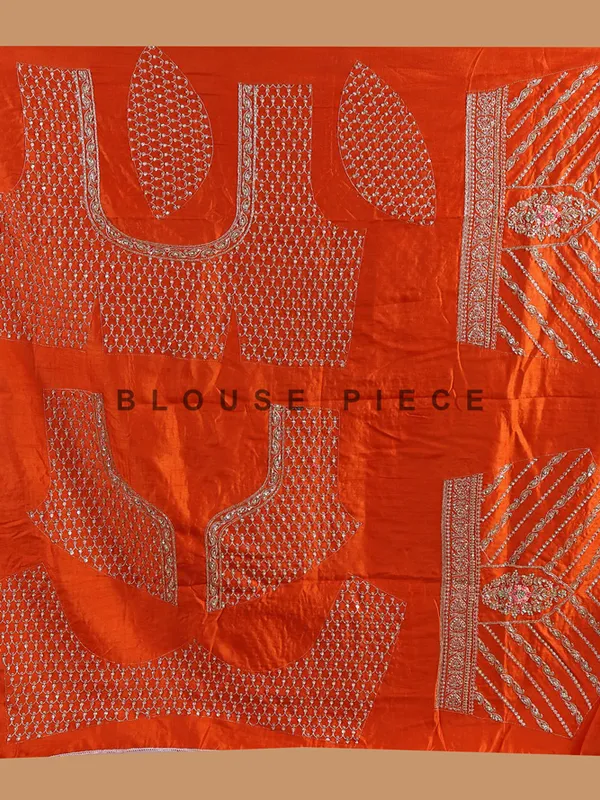 Impressive orange weding wear silk lehenga choli