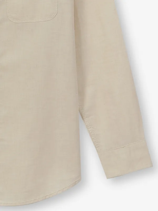 INDIAN TERRAIN beige plain shirt in cotton