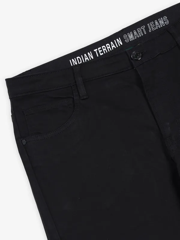INDIAN TERRAIN black cotton brooklyn fitted trousers