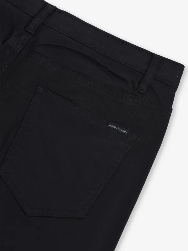INDIAN TERRAIN black cotton brooklyn fitted trousers