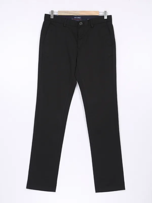 Indian Terrain black cotton casual trouser