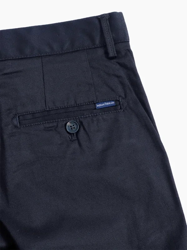 Indian Terrain black cotton trouser in brooklyn fit