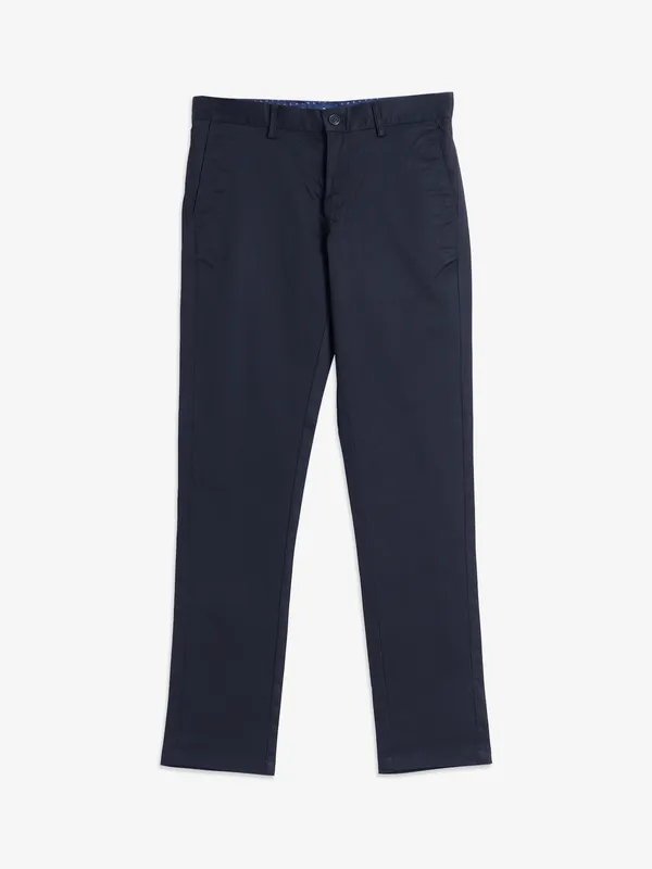 Indian Terrain black cotton trouser in brooklyn fit