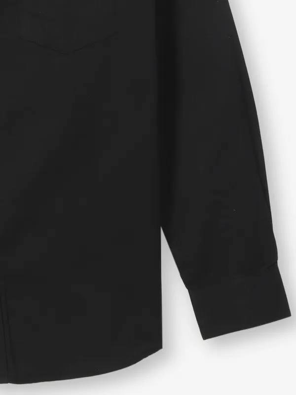 INDIAN TERRAIN black plain cotton shirt for mens