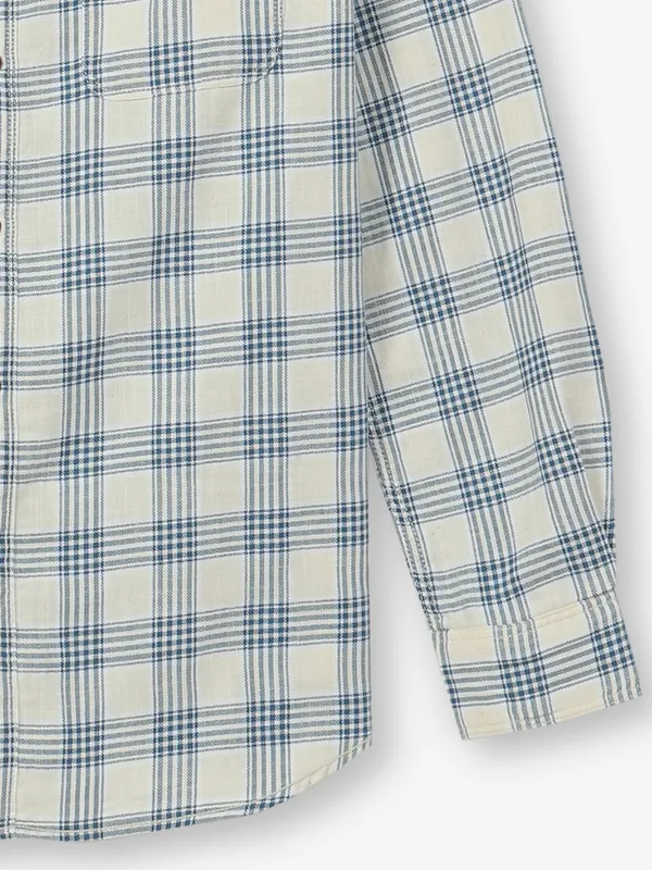 INDIAN TERRAIN blue checks cotton shirt for mens
