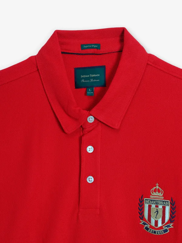 INDIAN TERRAIN bright red cotton t-shirt