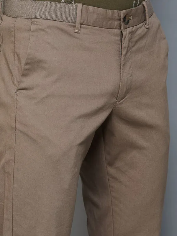 Indian Terrain brown brooklyn fit cotton trouser