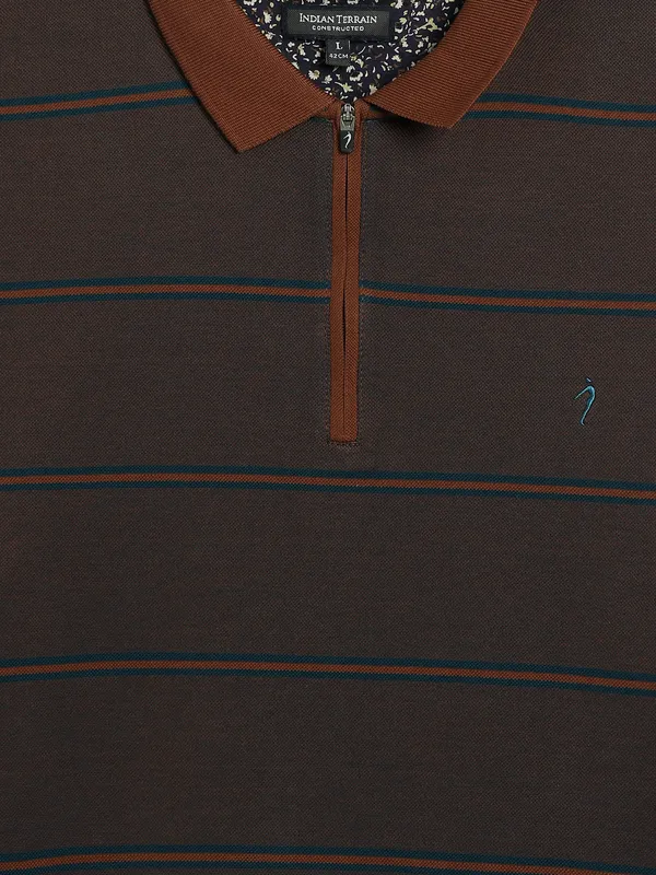 INDIAN TERRAIN brown cotton t-shirt