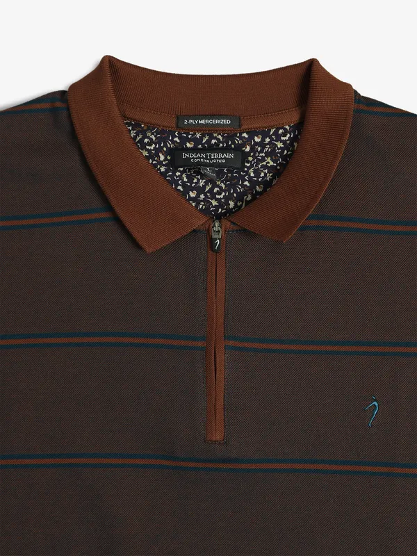 INDIAN TERRAIN brown cotton t-shirt
