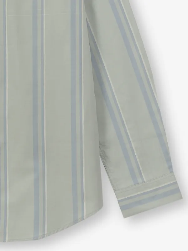 INDIAN TERRAIN checks and stripe cotton green shirt