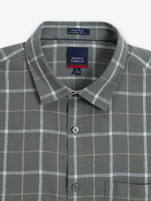 INDIAN TERRAIN checks grey shirt
