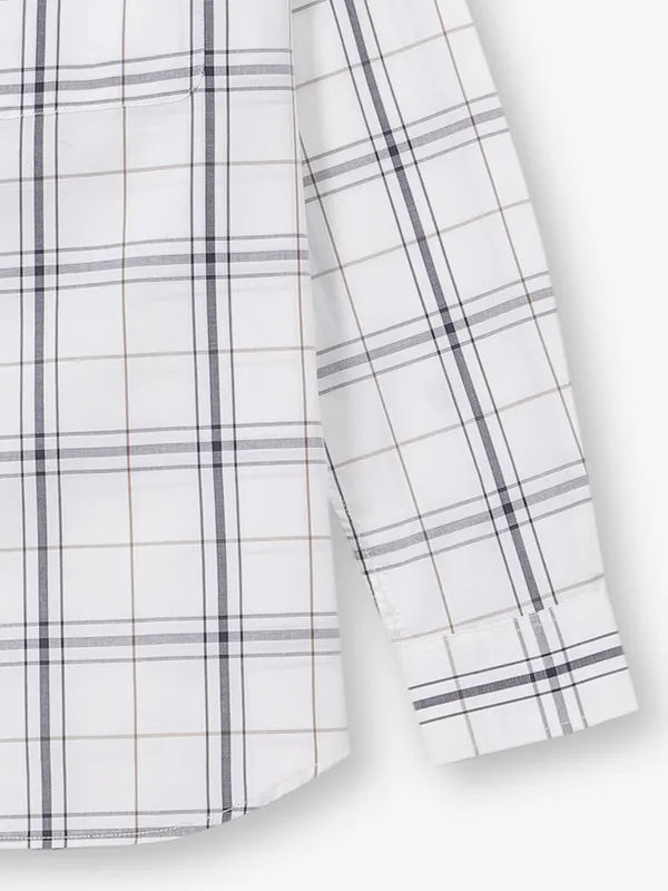 INDIAN TERRAIN checks white cotton shirt