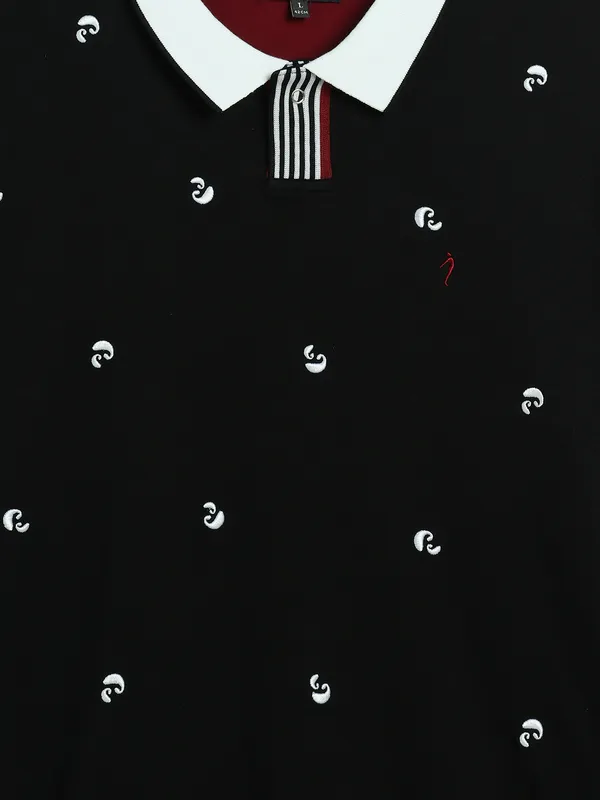INDIAN TERRAIN cotton black printed t-shirt