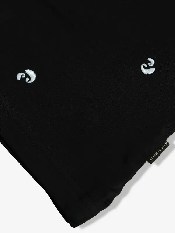INDIAN TERRAIN cotton black printed t-shirt
