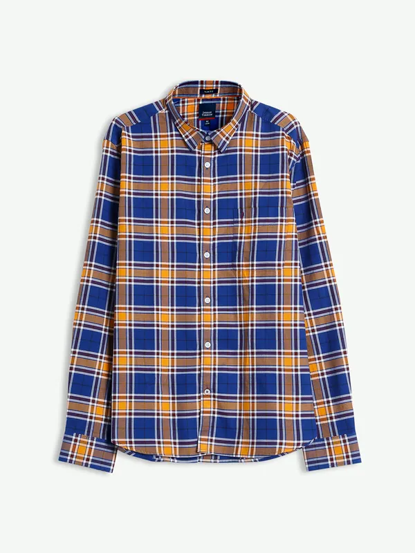 Indian Terrain cotton blue checks shirt