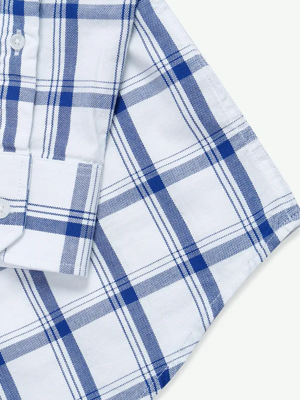 Indian Terrain cotton checks white shirt