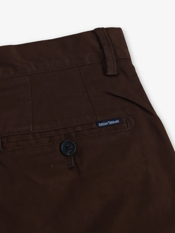 INDIAN TERRAIN cotton dark brown trouser