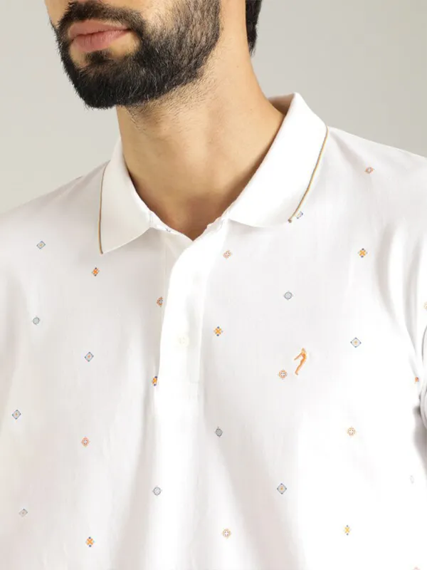 Indian Terrain cotton white t shirt in printed