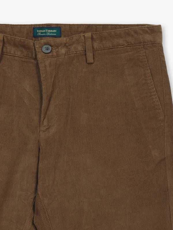 INDIAN TERRAIN dark khaki solid trouser