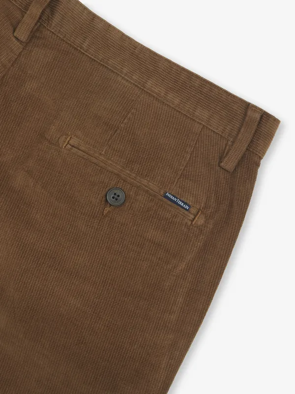 INDIAN TERRAIN dark khaki solid trouser