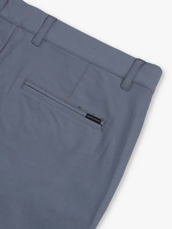 INDIAN TERRAIN grey cotton trouser for men