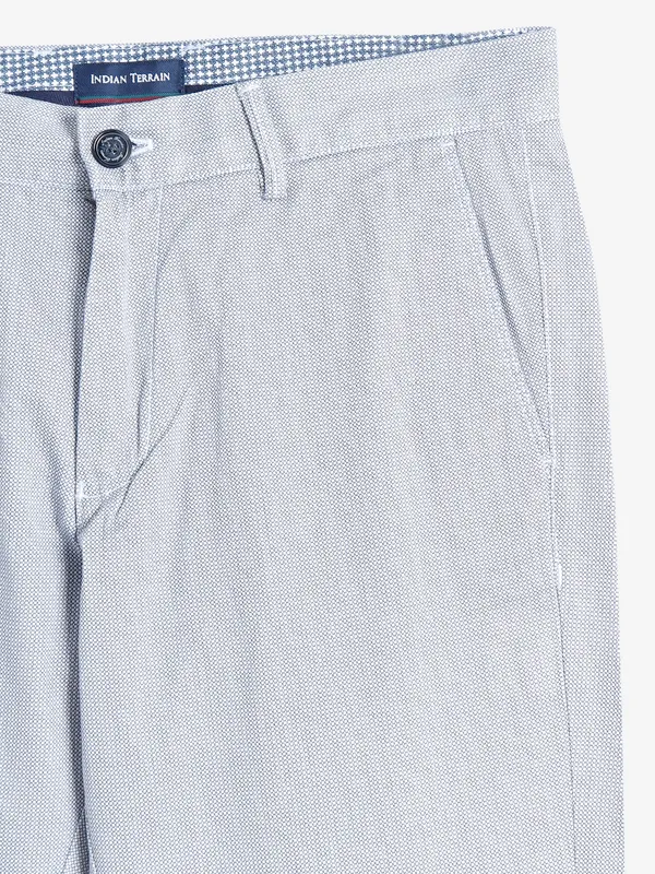 Indian Terrain grey textured cotton trouser