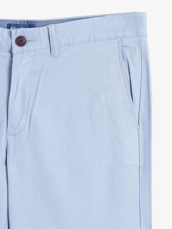 Indian Terrain light blue brooklyn fit cotton trouser