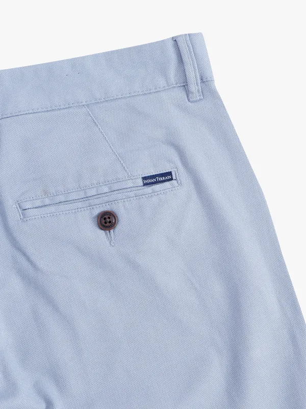 Indian Terrain light blue brooklyn fit cotton trouser