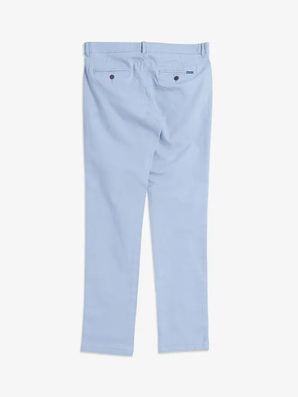 Indian Terrain light blue brooklyn fit cotton trouser