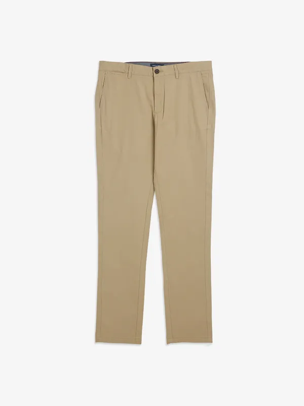 INDIAN TERRAIN light khaki cotton solid trouser