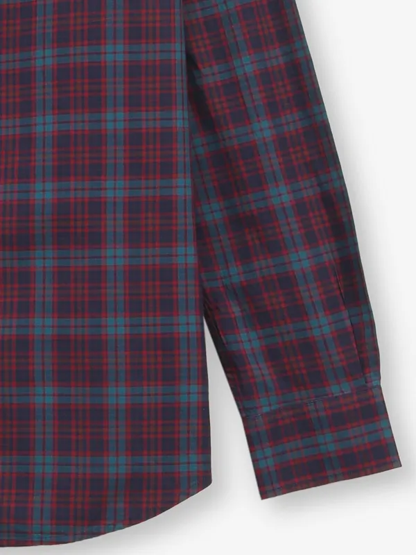INDIAN TERRAIN marron checks cotton shirt