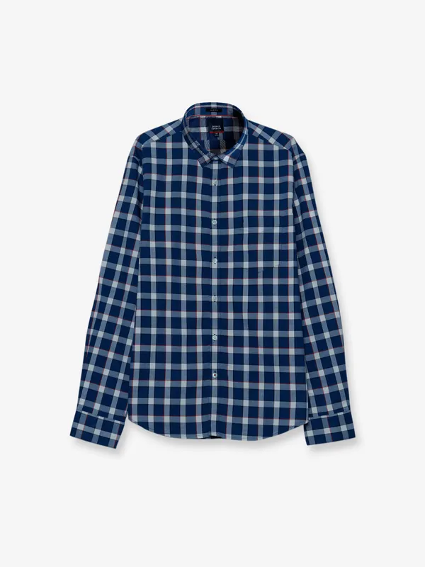Indian Terrain navy and white cotton shirt