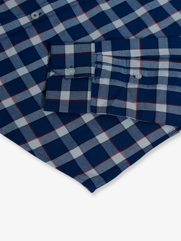 Indian Terrain navy and white cotton shirt