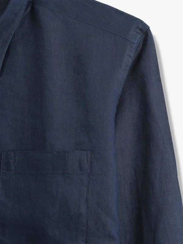 INDIAN TERRAIN navy plain classic fit shirt