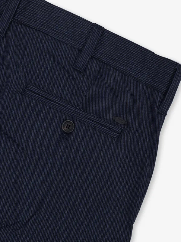 INDIAN TERRAIN navy solid cotton trouser for men