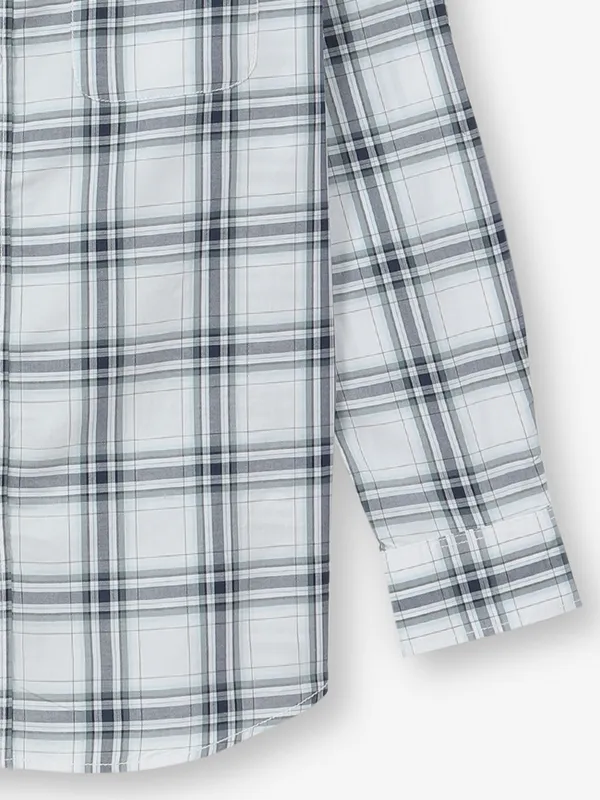 INDIAN TERRAIN off white cotton checks shirt
